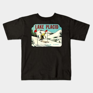 Lake Placid New York Vintage Kids T-Shirt